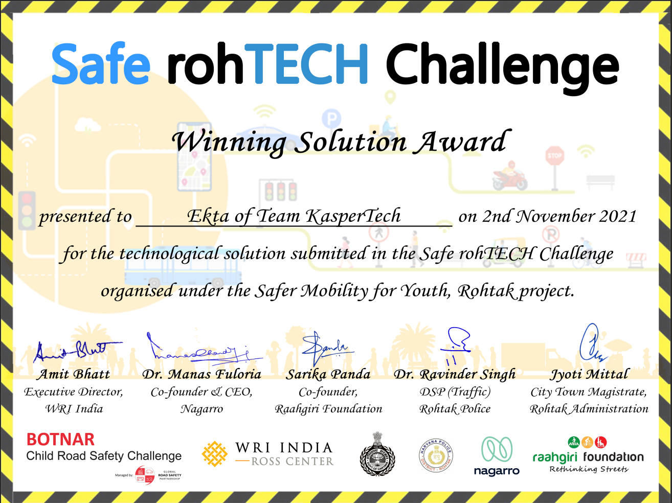 Winner safeRohTECH Challenge